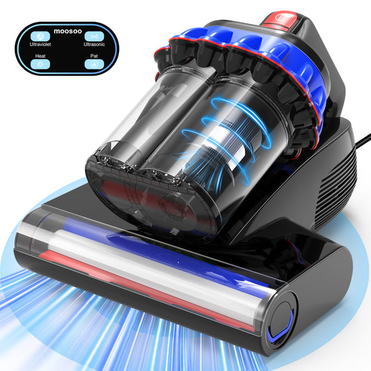 Maircle Mattress Vacuum Cleaner with UV Light, 16Kpa Ultrasonic Bed Vacuum with LED Display, Multiple Filtration Handheld Vacuum for Bed, Couch