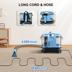 Carpet Cleaner Machine - Upholstery, Portable Spot and Stain Cleaner, Deep Cleaning for Pet Stain, Couch, Stair, Car Seat, Mattress and Carpet