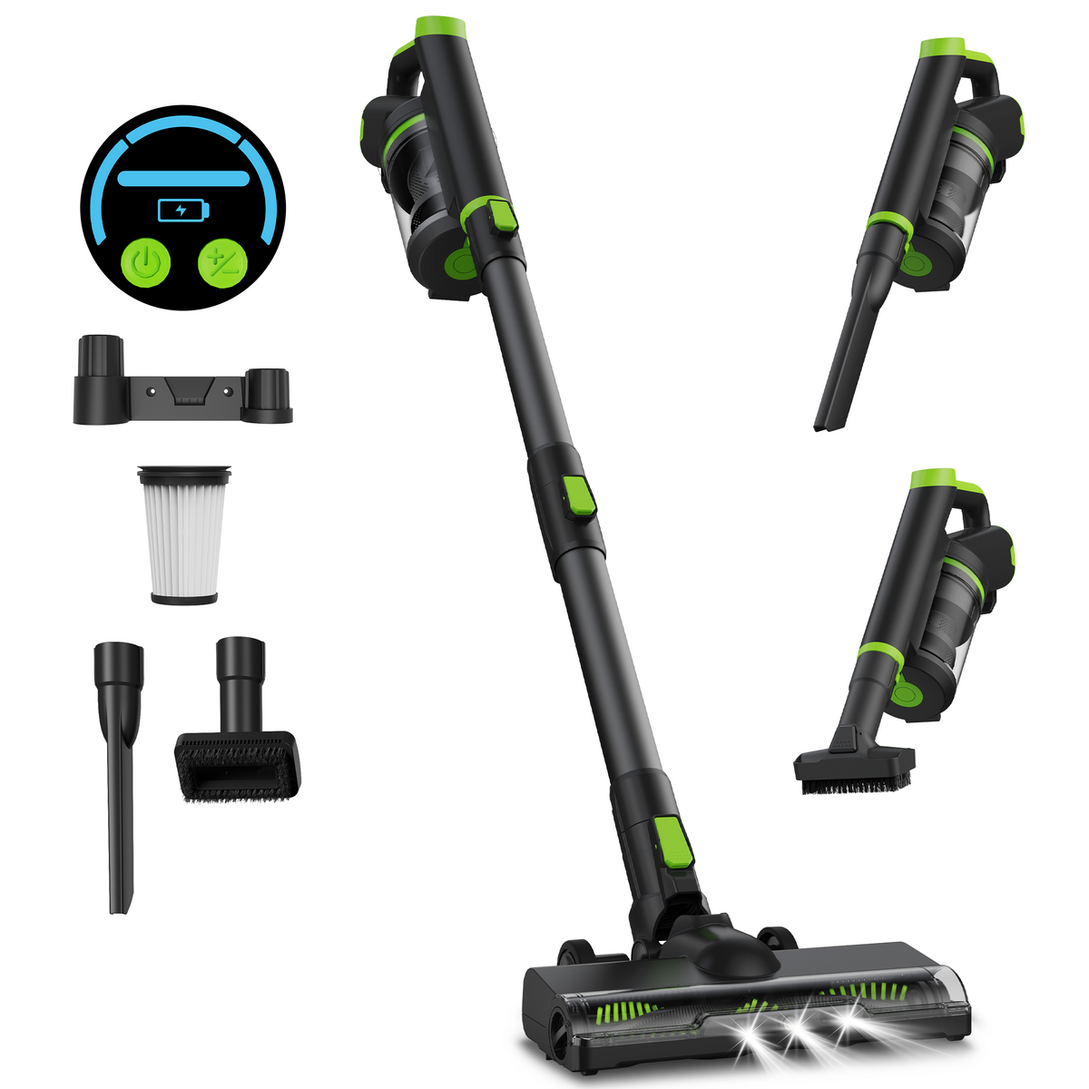 Maircle Cordless Vacuum Cleaner, 40Kpa Powerful Suction Stick Vacuum W Maircle Cordless Vacuum Cleaner, 40Kpa Powerful Suction Stick Vacuum W