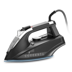 Steam iron, 1800W iron for Clothes with Rapid Heating Ceramic Coated Soleplate, Self-Cleaning, Auto-Off