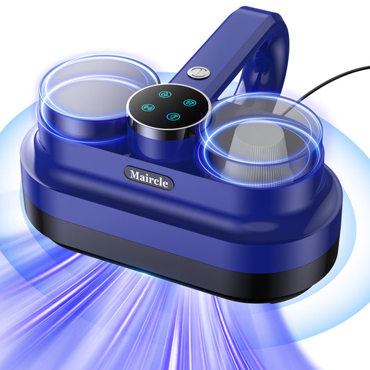 Maircle Mattress Vacuum Cleaner, 16Kpa Suction Corded Bed Vacuum With UV-C Light, Ultrasonic & High Heating, 500W Powerful Double-Cup Handheld Vacuum for Bed, Sofa, Couch