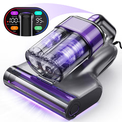 Maircle Mattress Vacuum Cleaner with UV Light, Bed Vacuum with Dust Detection, 18KPa Handheld Vacuum with LED Display, 40,000 Beats/Min Tapping, 150°F Heat, HEPA Filter for Bed, Couch