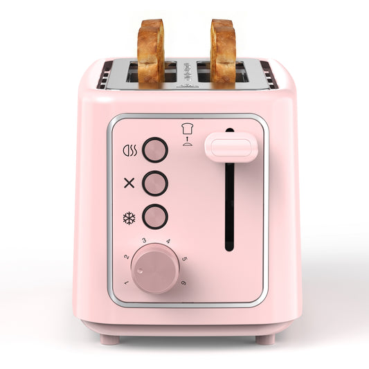 Maircle 2 Slice Toaster, Bread Toaster With Extra Wide Slots,6 Browning Settings, Defrost/Cancel/Bagel Button For Bagels, Waffles, Bread