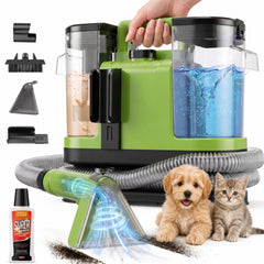 VACFORE Upholstery Cleaner Machine, Portable Carpet and Upholstery Deep Cleaner, Car/Auto Detailer, with Self-Cleaning Tough Stain Tool