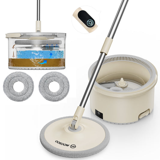 Maircle Electric Spin Mop with Auto Wash & Dry System, Hands-Free Self-Cleaning Bucket, Adjustable Handle & 360° Rotation, for Tile, Hardwood, Laminate Floors