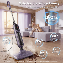 Maircle All-in-1 Detachable Steam Mop Cleaner, 17oz Large Capacity Water Tank, Multi-Surface Use for Hardwood, Tile, Grout & Furniture