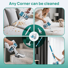 Cordless Stick Vacuum Cleaner, Lightweight Vacuum Cleaner for Wood Floor Pet Hair