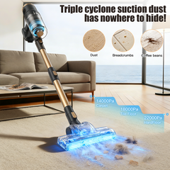 Lightweight Cordless Vacuum Cleaner, Stick Vacuum Cleaner for Carpet & Woodfloor