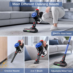 Maircle Self Standing Cordless Vacuum, 550W/45Kpa Vacuum Cleaner for Home, 50Min Stick Vacuum with LED Display, Lightweight Wireless Vacuum Rechargeable for Carpet Pet Hair