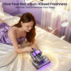 Maircle Mattress Vacuum Cleaner with UV Light, Bed Vacuum with Dust Detection, 18KPa Handheld Vacuum with LED Display, 40,000 Beats/Min Tapping, 150°F Heat, HEPA Filter for Bed, Couch