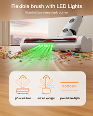 Lightweight Vacuum Cleaner, 6-in-1 Cordless Stick Vacuum Cleaner,Ideal for Hardfloors
