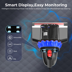 Maircle Mattress Vacuum Cleaner with UV Light, 16Kpa Ultrasonic Bed Vacuum with LED Display, Multiple Filtration Handheld Vacuum for Bed, Couch