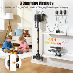 Lightweight Cordless Vacuum Cleaner, Stick Vacuum Cleaner for Carpet & Woodfloor