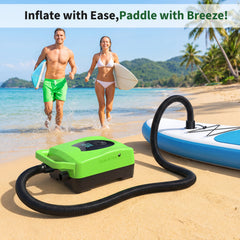 Maircle Paddle Board Pump Electric Portable, SUP Pump for Paddleboard, 20PSI Air Compressor with Auto-off, Deflation Function and 12V DC Car Connector for Inflatables, Kayaks and Boats