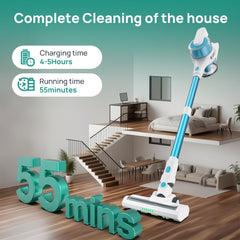 Cordless Stick Vacuum Cleaner, Lightweight Vacuum Cleaner for Wood Floor Pet Hair