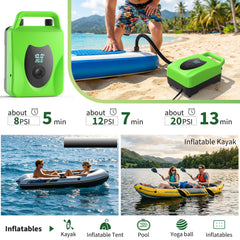 Maircle Paddle Board Pump Electric Portable, SUP Pump for Paddleboard, 20PSI Air Compressor with Auto-off, Deflation Function and 12V DC Car Connector for Inflatables, Kayaks and Boats