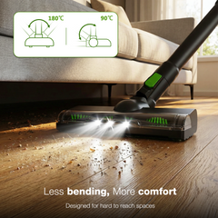 Maircle Cordless Vacuum Cleaner, 40Kpa Powerful Suction Stick Vacuum With LED Display For Home Carpet Hard Floor Pet Hair