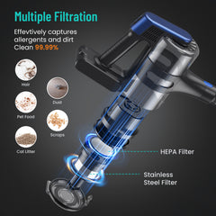 Cordless Vacuum Cleaners, Strong Suction Vacuum Cleaner for Carpet, Hardwood Floor