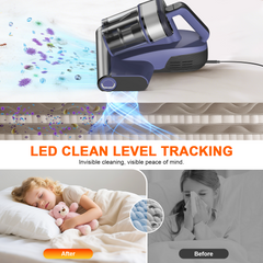 Maircle Mattress Vacuum Cleaner, 18Kpa Bed Vacuum With UV Sanitizing, 149°F Heat, HEPA Filter & Ultrasonic, Handheld Vacuums With LED Display for Bed, Couch