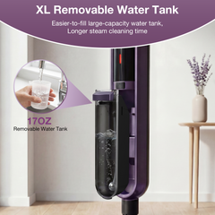 Maircle All-in-1 Detachable Steam Mop Cleaner, 17oz Large Capacity Water Tank, Multi-Surface Use for Hardwood, Tile, Grout & Furniture