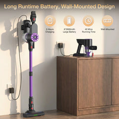 Maircle Cordless Stick Vacuum Cleaner, Power Suction, Headlight Motorized Brush, Lightweight for Hard Floor, Carpet Pet Hair