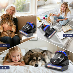 Maircle Mattress Vacuum Cleaner with UV Light, 16Kpa Ultrasonic Bed Vacuum with LED Display, Multiple Filtration Handheld Vacuum for Bed, Couch