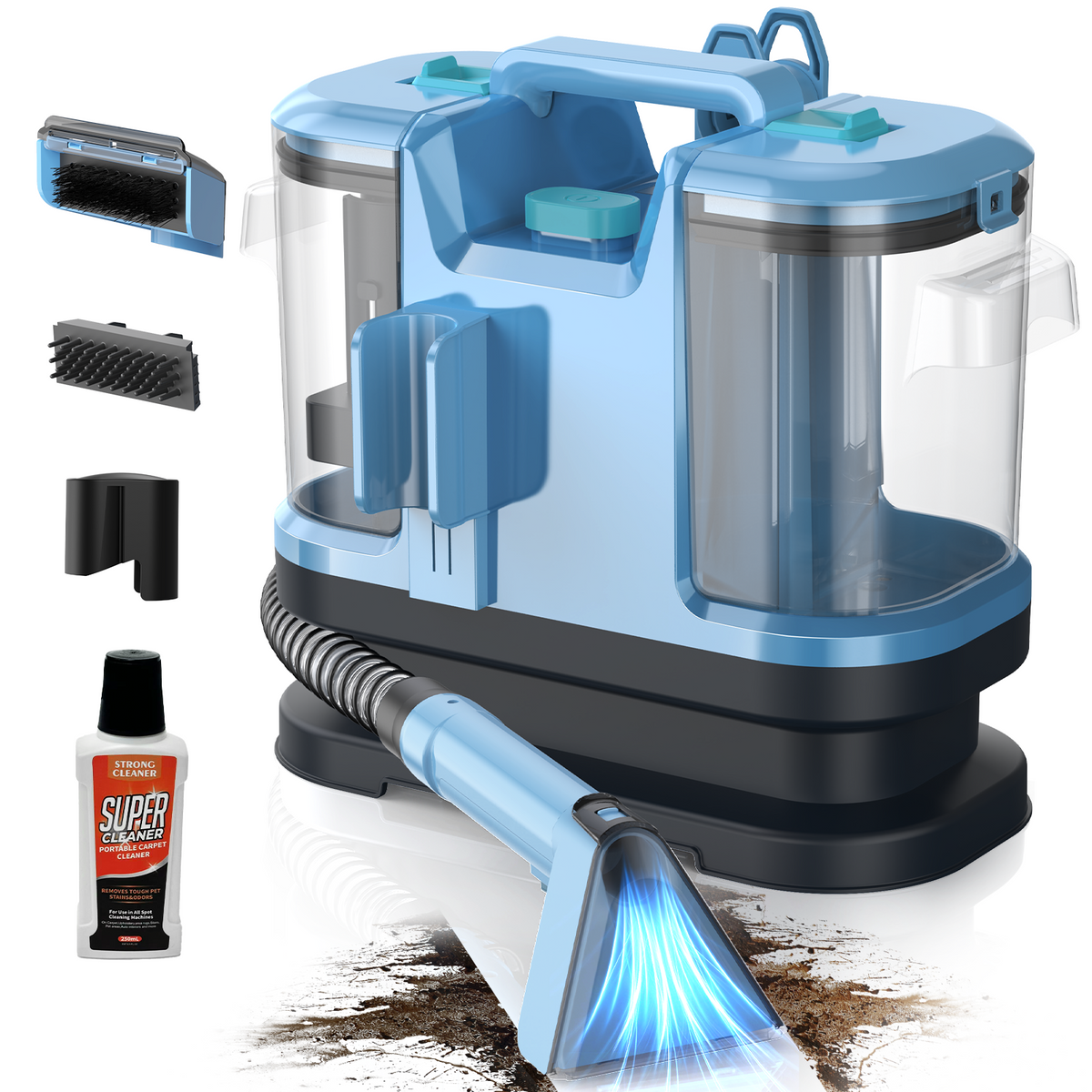 Carpet Cleaner Machine - Upholstery, Portable Spot and Stain Cleaner, Deep Cleaning for Pet Stain, Couch, Stair, Car Seat, Mattress and Carpet