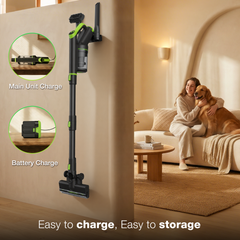Maircle Cordless Vacuum Cleaner, 40Kpa Powerful Suction Stick Vacuum With LED Display For Home Carpet Hard Floor Pet Hair