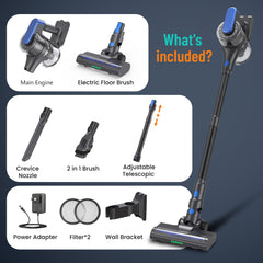 Cordless Vacuum Cleaners, Strong Suction Vacuum Cleaner for Carpet, Hardwood Floor