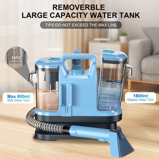 Carpet Cleaner Machine - Upholstery, Portable Spot and Stain Cleaner, Deep Cleaning for Pet Stain, Couch, Stair, Car Seat, Mattress and Carpet