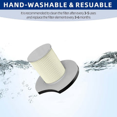 2Pcs Replacement HEPA Filters for Maircle CR528 Mattress Vacuum Cleaner