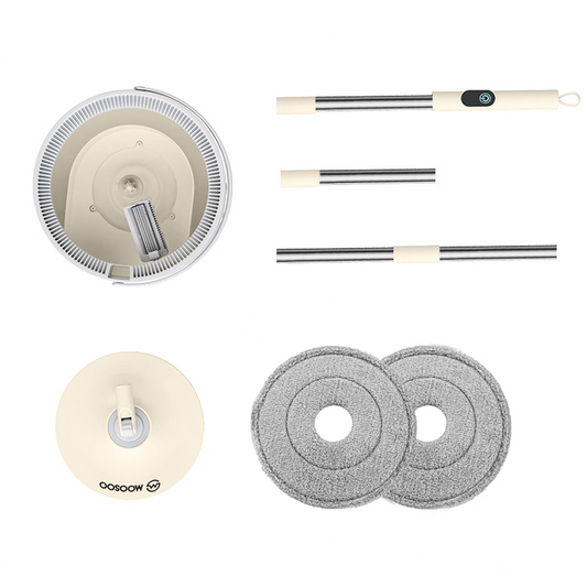Maircle Electric Spin Mop with Auto Wash & Dry System, Hands-Free Self-Cleaning Bucket, Adjustable Handle & 360° Rotation, for Tile, Hardwood, Laminate Floors